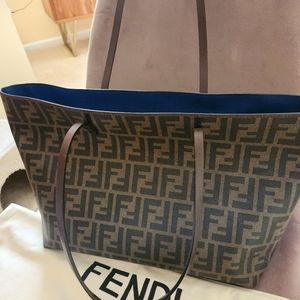 Fendi Zucca Spalmati Roll  Tote
